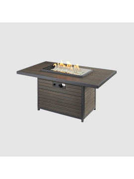 Brooks Rectangular Chat Height Gas Firepit Table