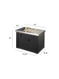 Providence Rectangular Gas Firepit Table